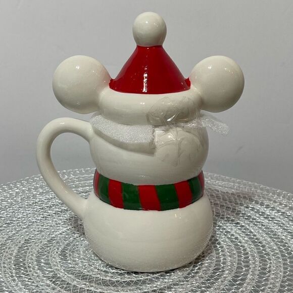 Disney Mickey Mouse Christmas Mug with Santa Lid NWT - Picture 10 of 12